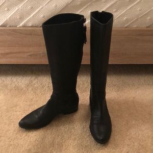 Calvin Klein black leather boots size 7.5